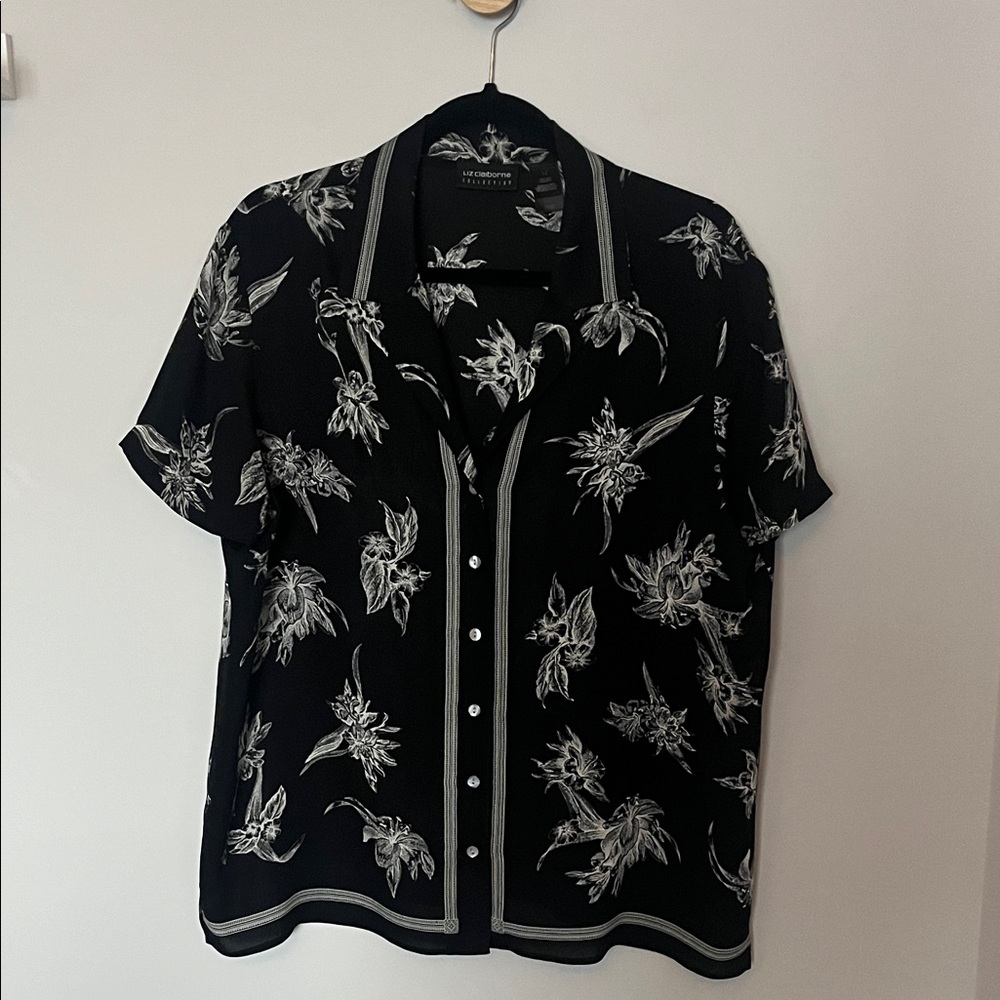 VINTAGE silk button up